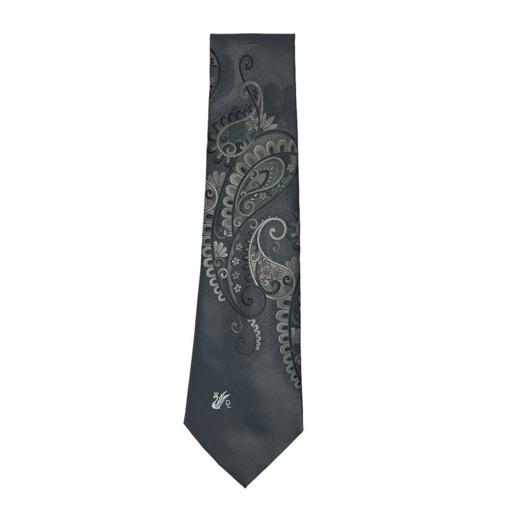 Vintage Men's Don Loper Beverly Hills Wild Paisley Floral Print Silk Tie
